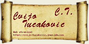 Cvijo Tucaković vizit kartica